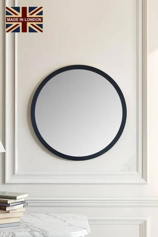 Yearn Mirrors Round Wall Mirror Black 40cm Black