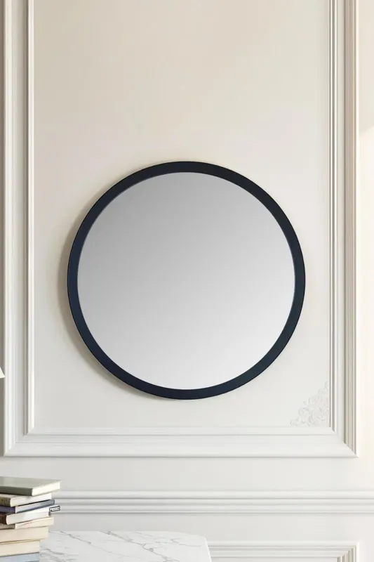 Yearn Mirrors Round Wall Mirror Black 60cm Black