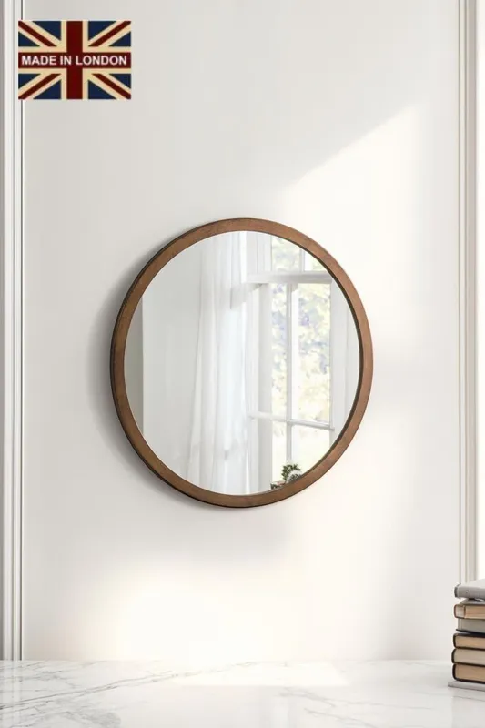 Yearn Mirrors Round Wall Mirror Bronze 60cm Bronze