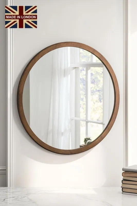 Yearn Mirrors Round Wall Mirror Bronze 80cm Bronze