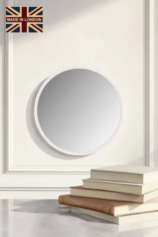 Yearn Mirrors Round wall mirror white 50cm White