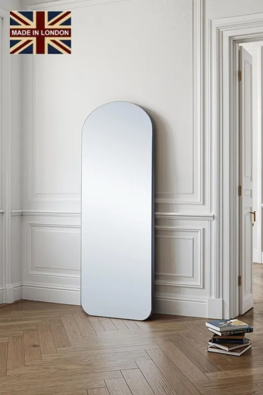 Yearn Mirrors Soho Curved Arch Full Length Mirror Black Black