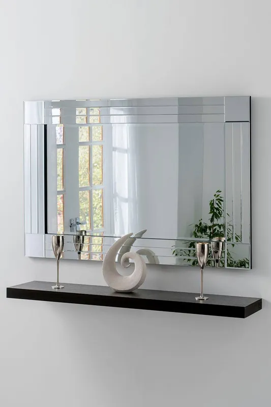 Yearn Mirrors Triple Edge Mirror Bevelled 120x80cm in Black Size: 120x80 cm Black 120x80 cm