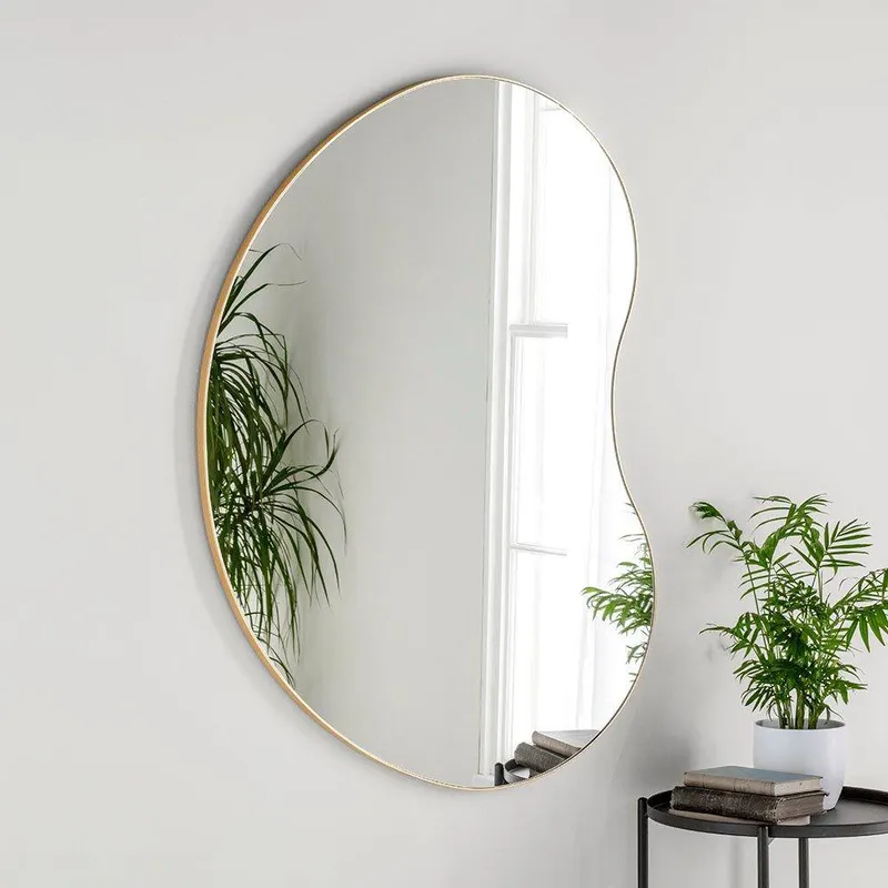 Yearn Mirrors Unisex Large Pebble Mirror Gold 111x81cm Gold One Size female
