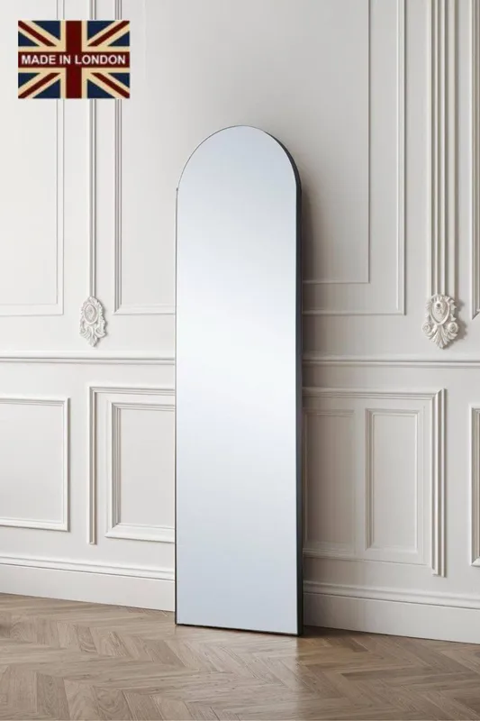 Yearn Mirrors Unisex Minimal Arch Black Tall Full Length Mirror Black One Size female