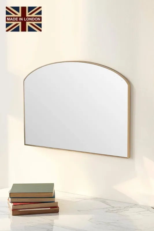 Yearn Mirrors Unisex Minimal arched mirror Gold 71(w) x 49cm(h) Gold One Size female
