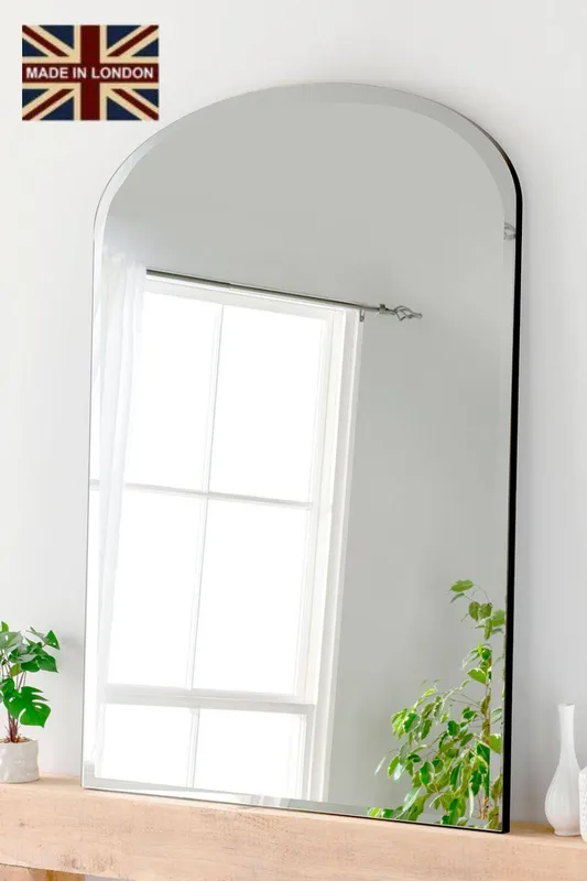 Yearn Mirrors Unisex Minimal Bevelled Mantle Mirror Black 91(w) x 120cm(h) Black One Size female