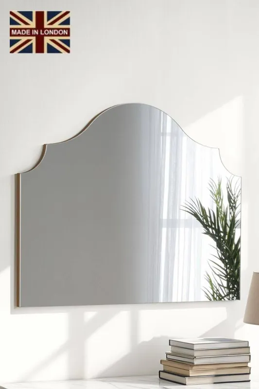 Yearn Mirrors Unisex Precious Arch Overmantle Mirror in Gold Gold One Size female