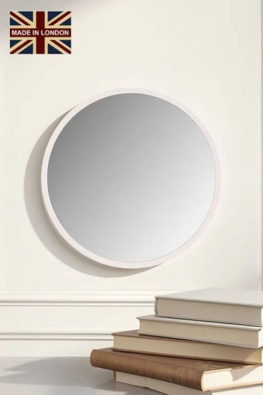 Yearn Mirrors Round Wall Mirror White 60cm White