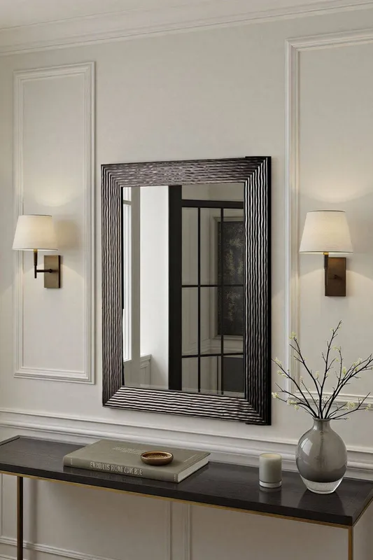 Yearn Mirrors Wave Bronze Framed Bevelled Wall Mirror - Bronze