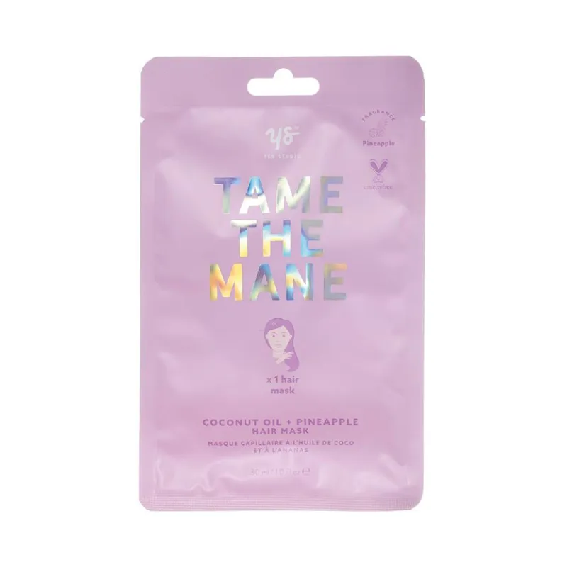 Yes Studio Tame The Mane Coconut Oil & Pineapple Hair Mask in Pink Size: 30ml - Pink - Size: 30ml