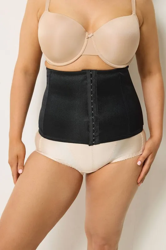 Yours Women's Hook & Eye Belly Band in Black Size: 26-28 - Black