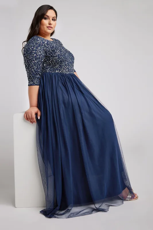 Yours Women's Maxi Dress in Blue Size: 18 - Blue