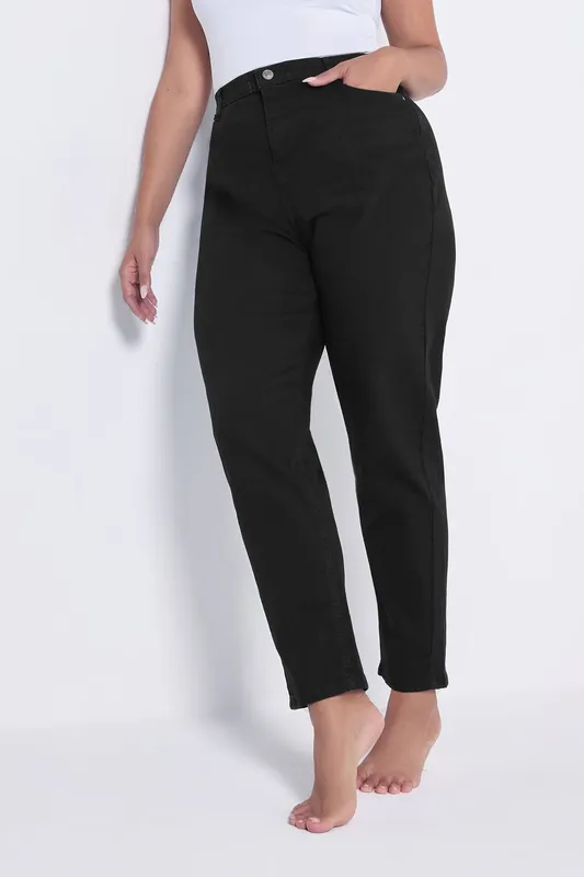 Yours Women's Mom Jeans in Black Size: 26 - Black