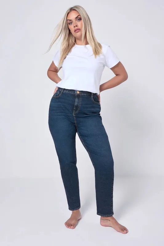 Yours Women's Mom Jeans in Blue Size: 16 - Blue - Size: 16