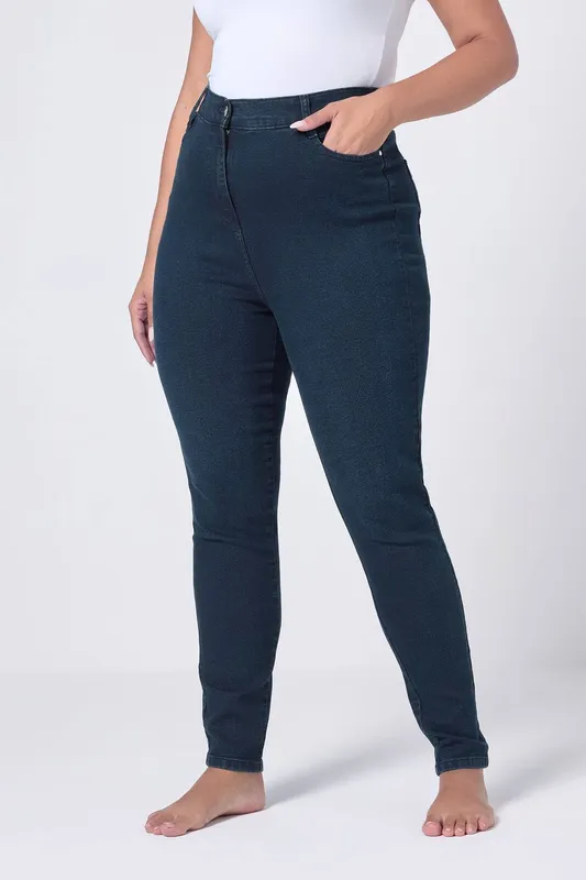 Yours Women's Skinny Ava Jeans in Blue Size: 30R - Blue