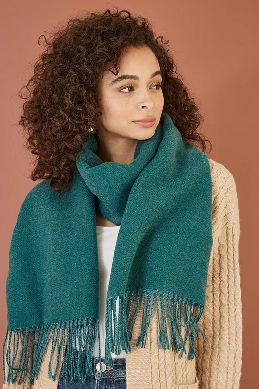 Yumi Women's Blue Two Tone Soft Scarf Blue