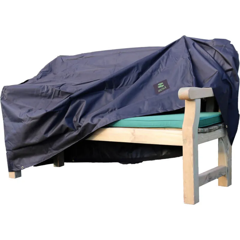 Zest - Emily Wooden Bench Seat 2 Seater 4ft Garden Furniture Cover - Black