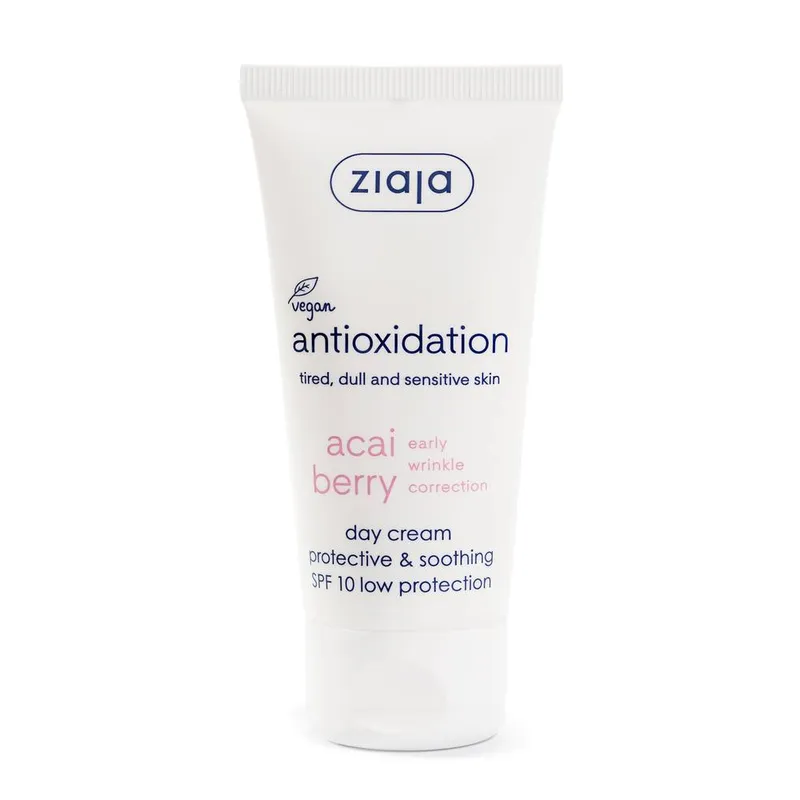 Ziaja Acai Berry Protective & Soothing Day Cream Spf 10 50ml in White - White
