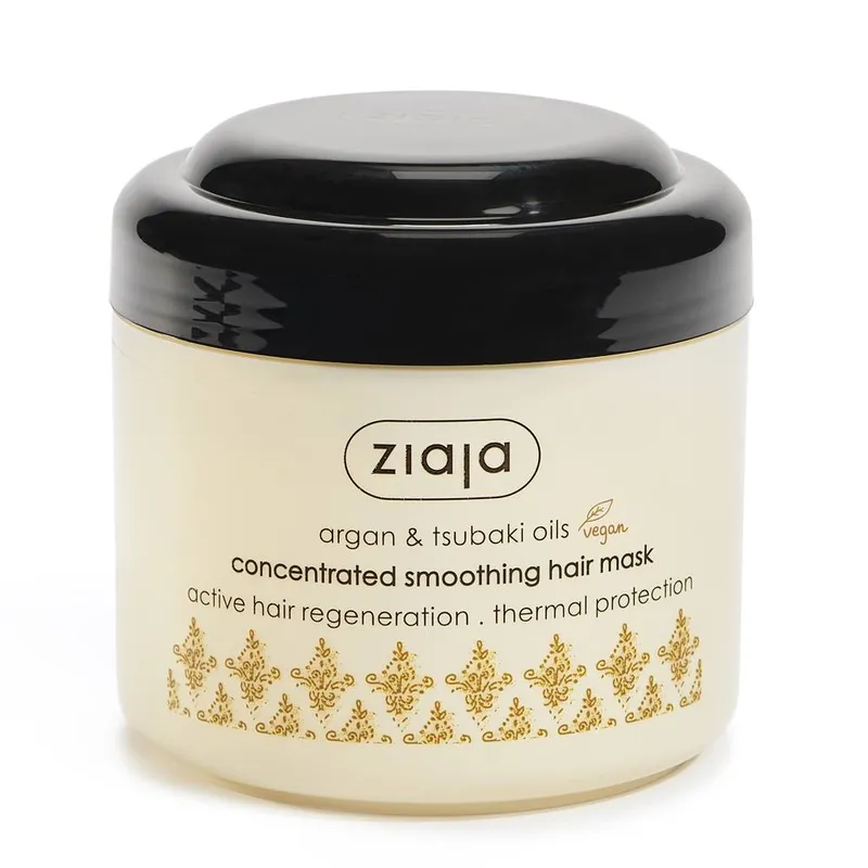 Ziaja Argan & Tsubaki Oils Concentrated Smoothing Hair Mask 200ml in White - White - Size: 200ml
