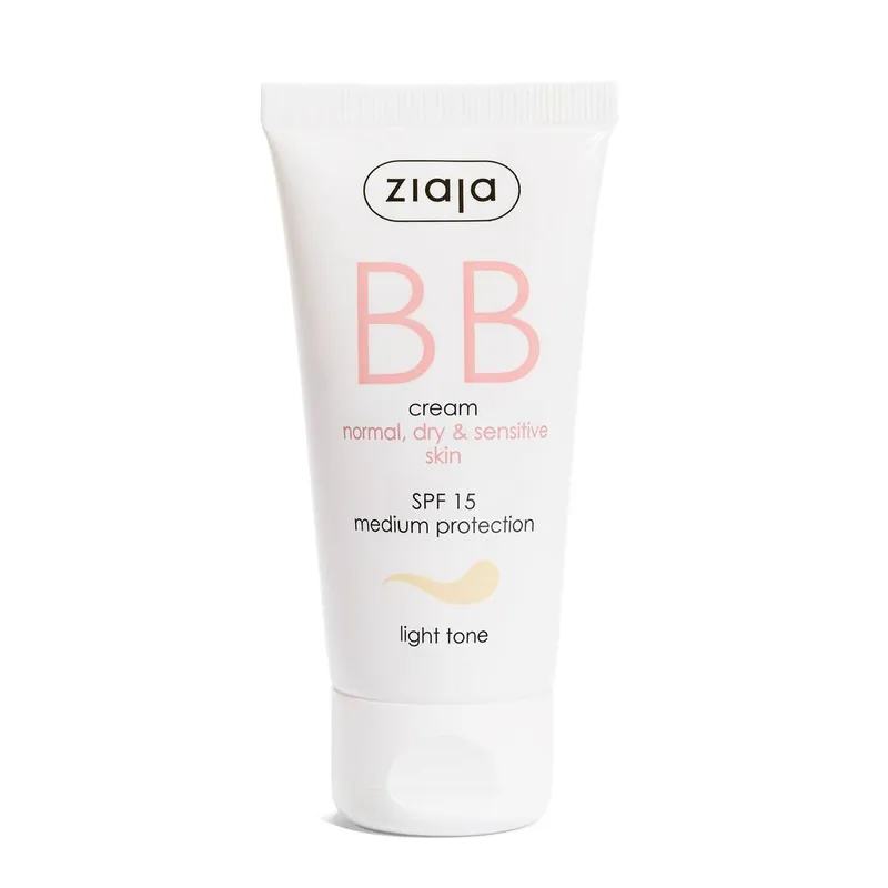 Ziaja Bb Cream For Normal, Dry & Sensitive Skin - Light Tone 50ml in White - White - Size: 50ml