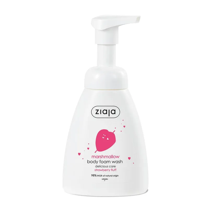 Ziaja Marshmallow Hands & Body Foam Wash 250ml in White - White - Size: 250ml