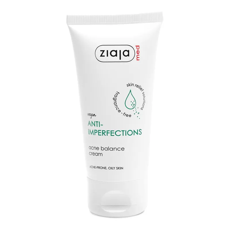 Ziaja Unisex Med Anti-Imperfections Acne Balance Cream 50ml in White White 50ml female