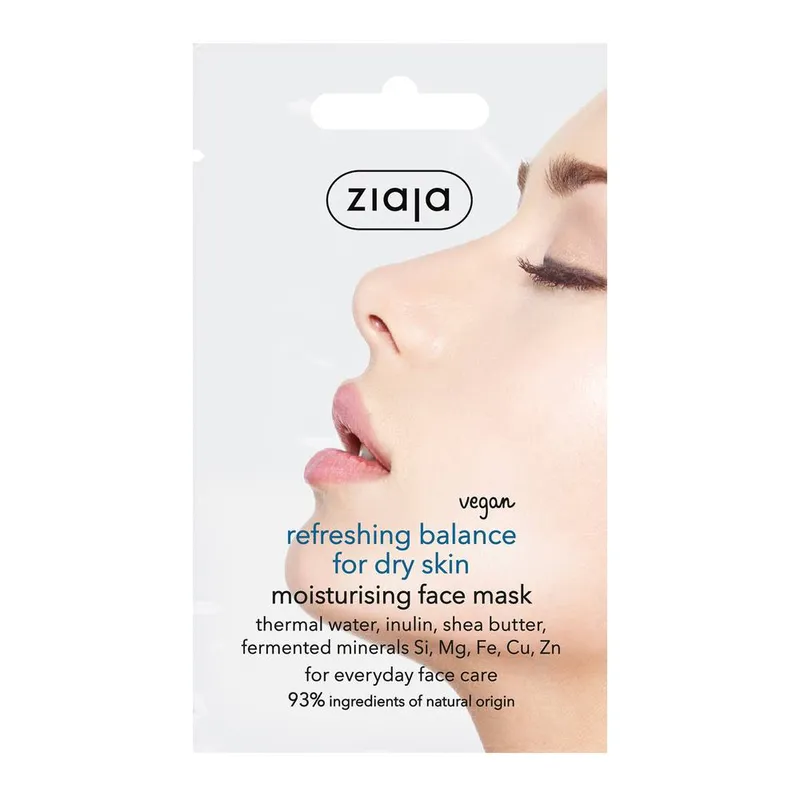 Ziaja Refreshing Balance Face Mask For Dry Skin/Sachet 7ml in White - White - Size: 7ml