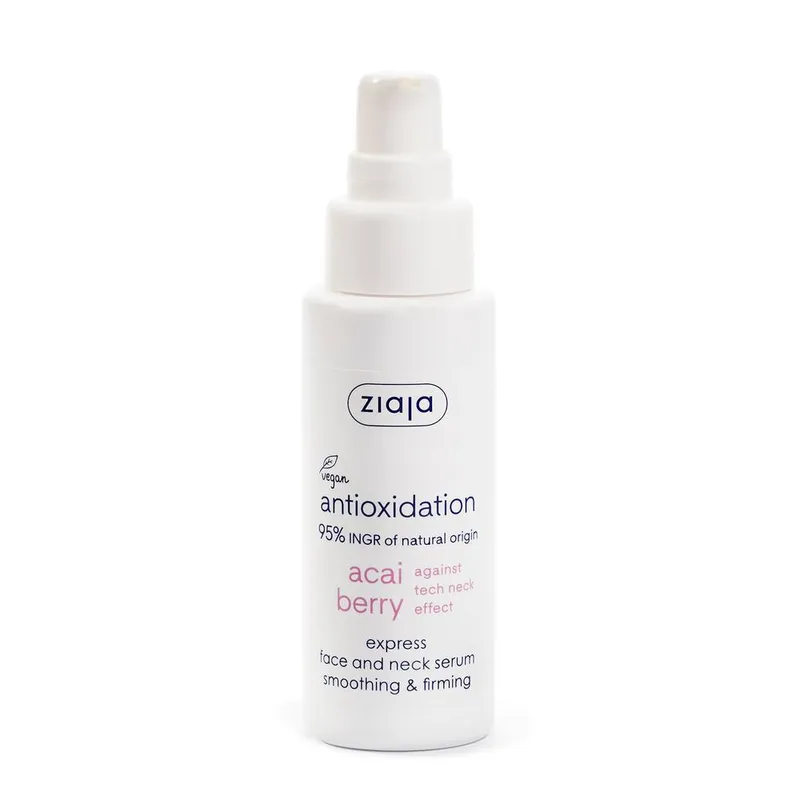 Ziaja Unisex Acai Berry Express Face & Neck Serum Smoothing & Firming 50ml in White White 50ml female