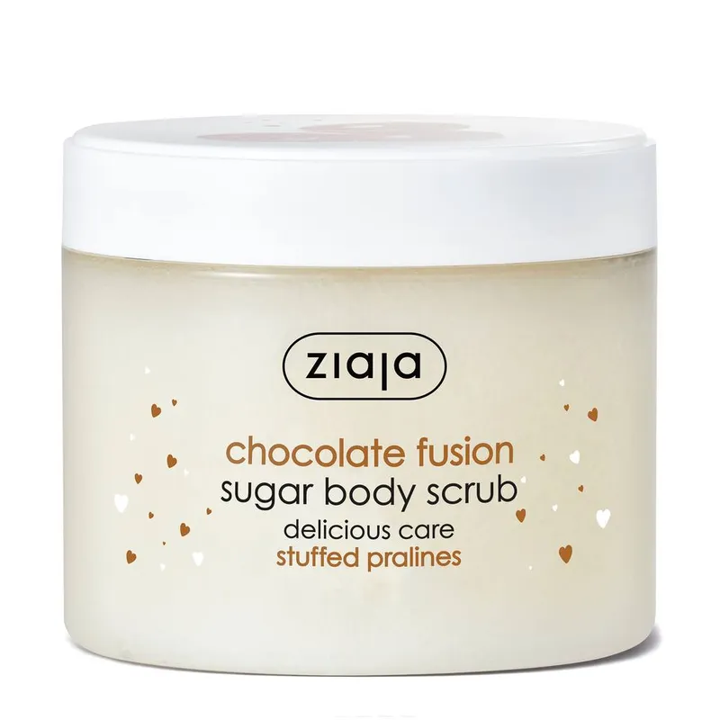 Ziaja Chocolate Fusion Sugar Body Scrub 300ml in White - White - Size: 300ml