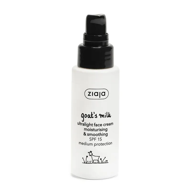 Ziaja Goat’s Milk Ultralight Face Cream Spf 15 50Ml in White - White