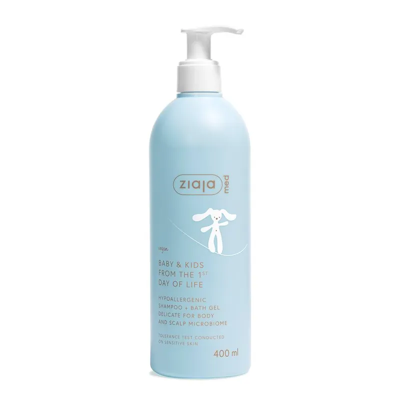 Ziaja Med Baby & Kids Shampoo + Bath Gel 400 Ml in Baby Blue Size: 400ml Baby Blue 400ml