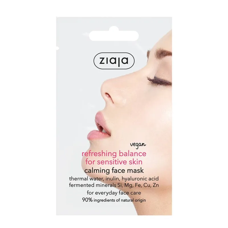 Ziaja Unisex Refreshing Balance Face Mask For Sensitive Skin 7ml in White White 7ml female