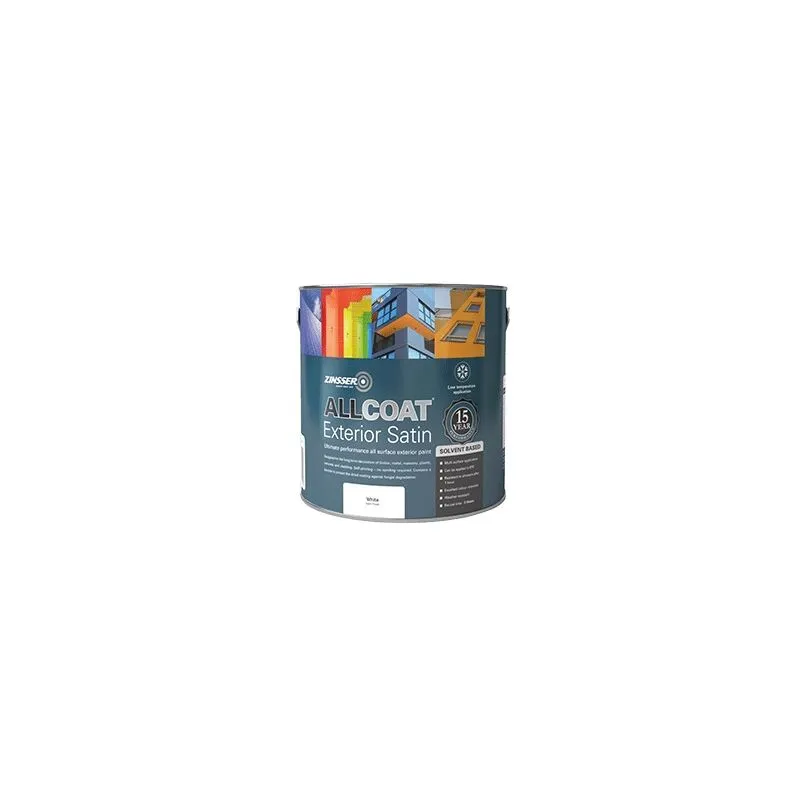 Zinsser Allcoat Exterior (Solvent-Based) Satin - White/Black