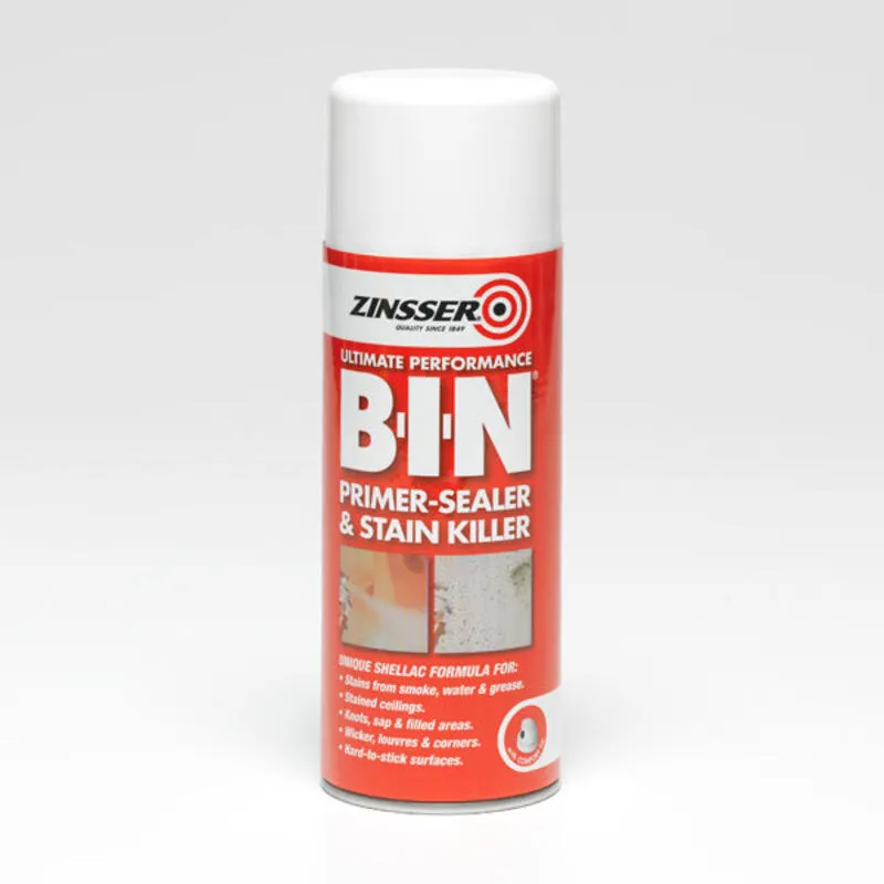 Zinsser B.i.n Primer Sealer Stain Killer Aerosol 400ml