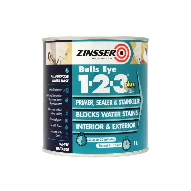 Zinsser Bulls Eye 1-2-3 Plus, Grey 2.5L