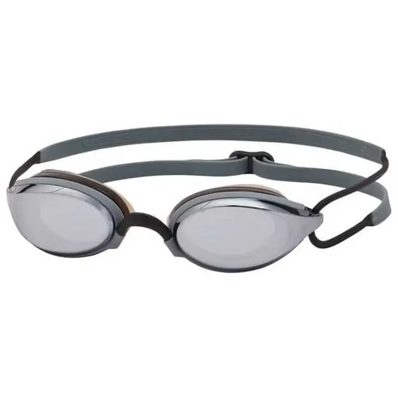 Zoggs Fusion Air Titanium Swimming Goggles Black Grey-Mirrored Smoke One Size Men,Women