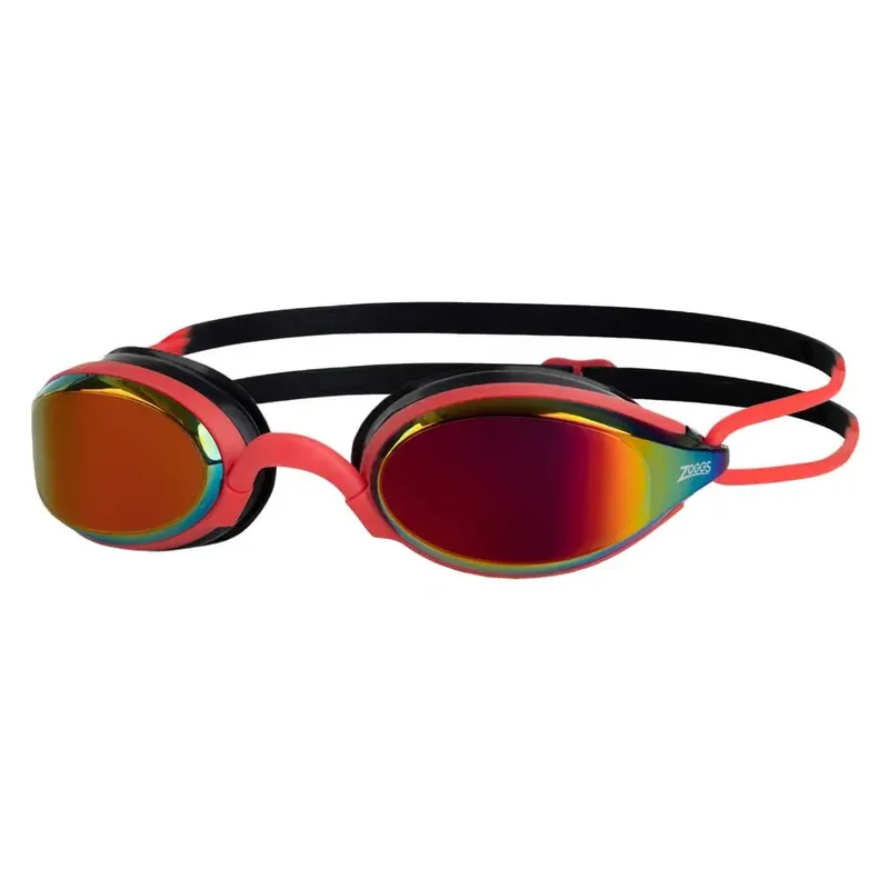 Zoggs Fusion Air Titanium Swimming Goggles Red / Black / Mirrored Red One Size Men,Women