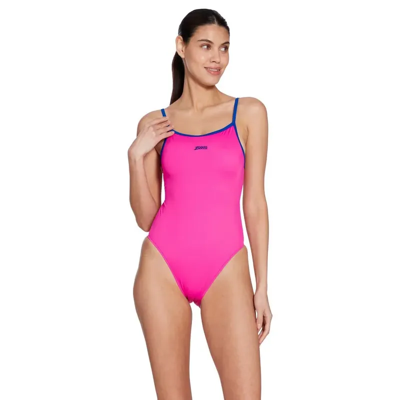 Zoggs Kona Triback Swimsuit Pink / Royal 34 Women