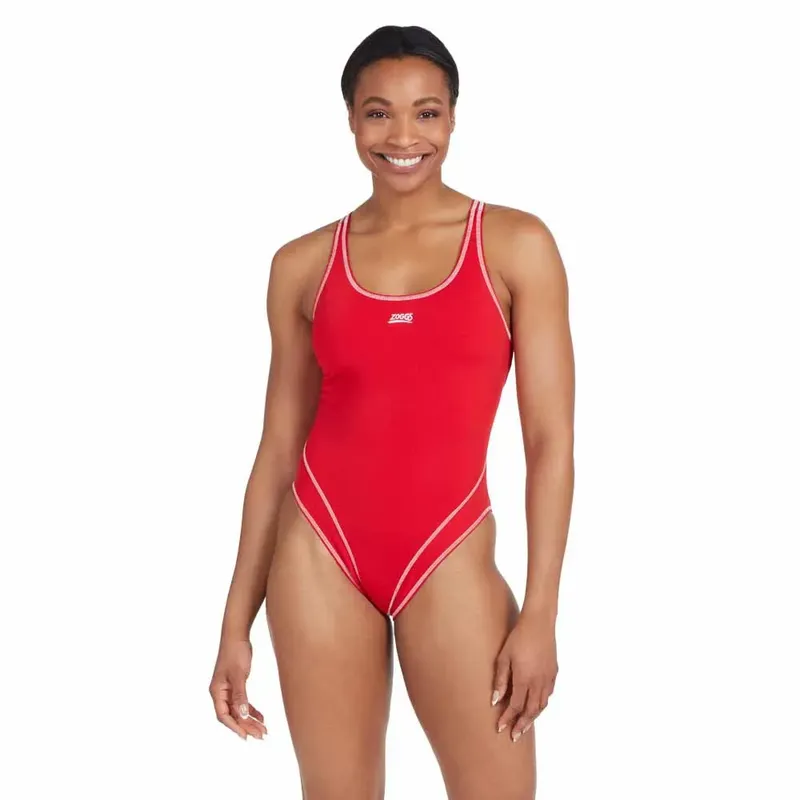 Zoggs Master Back Swimsuit Red 36 Women