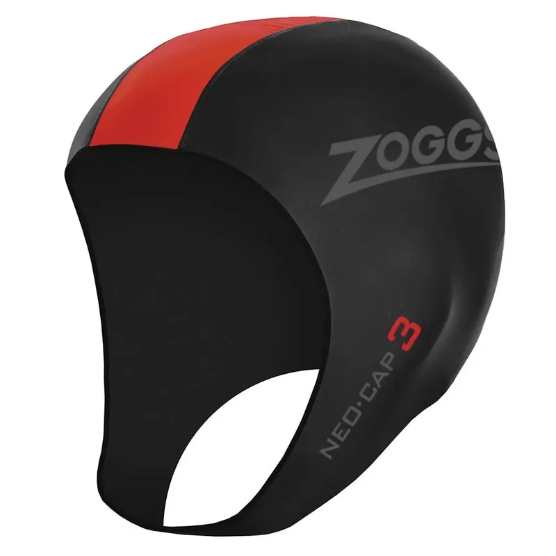 Zoggs Neoprene Cap Black / Red L-XL unisex