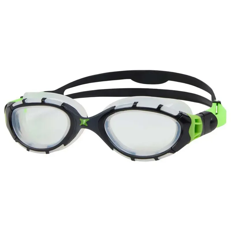Zoggs Predator Flex Swimming Goggles Black / Green / Clear Small Men,Women
