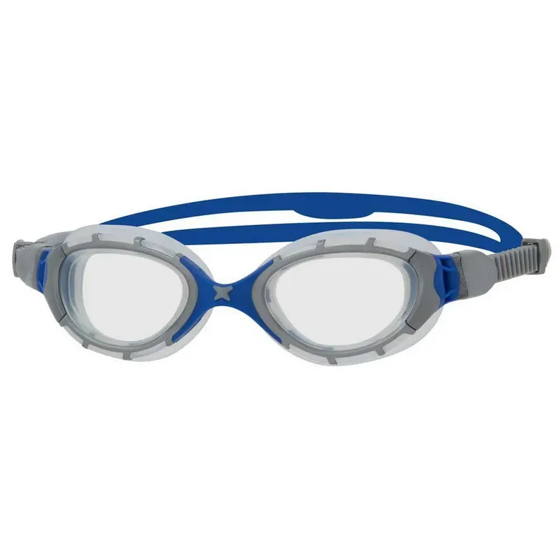 Zoggs Predator Flex Swimming Goggles Grey Blue / Clear Small Men,Women