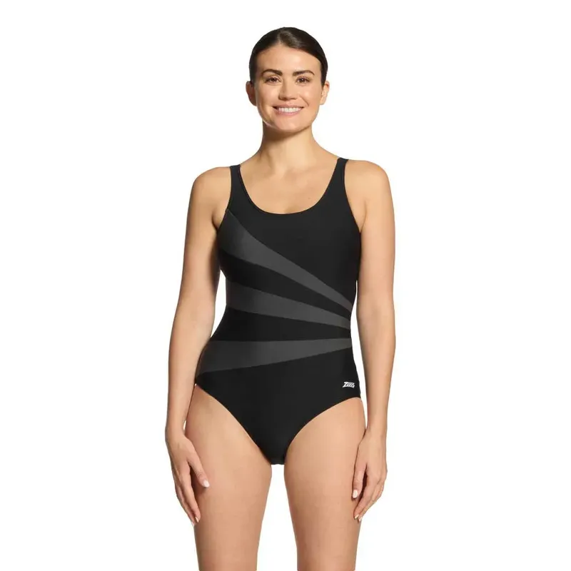 Zoggs Sandon Scoopback E Plus Swimsuit Black 40 Women