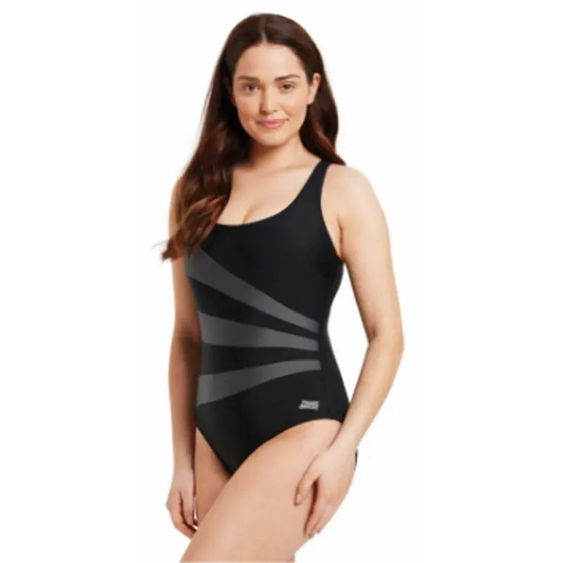Zoggs Sandon Scoopback Swimsuit Black 44 Women