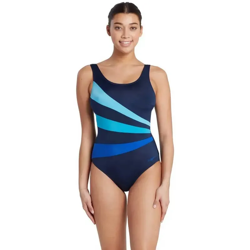 Zoggs Sandon Scoopback Swimsuit Blue 36 Women