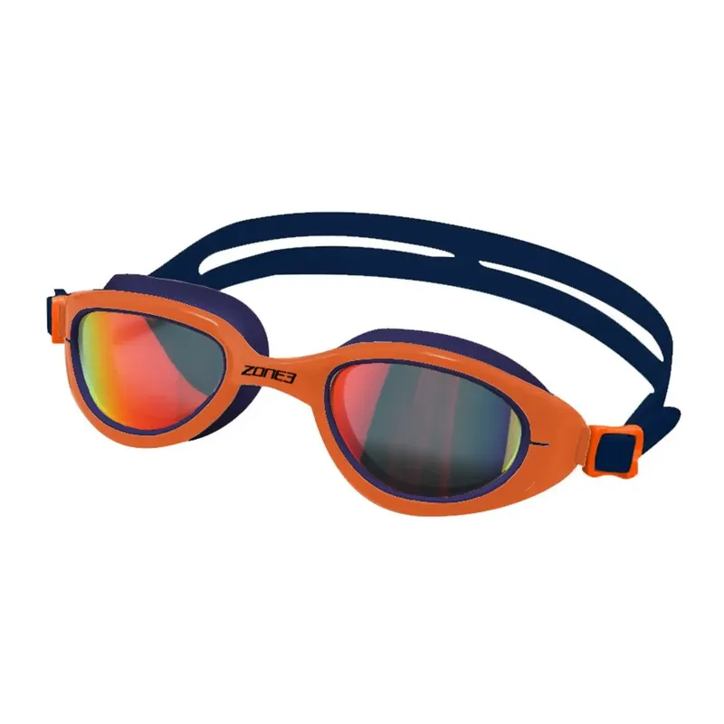 Zone3 Attack Mirror Swimming Goggles Navy / Hi-Vis Orange One Size Men,Women