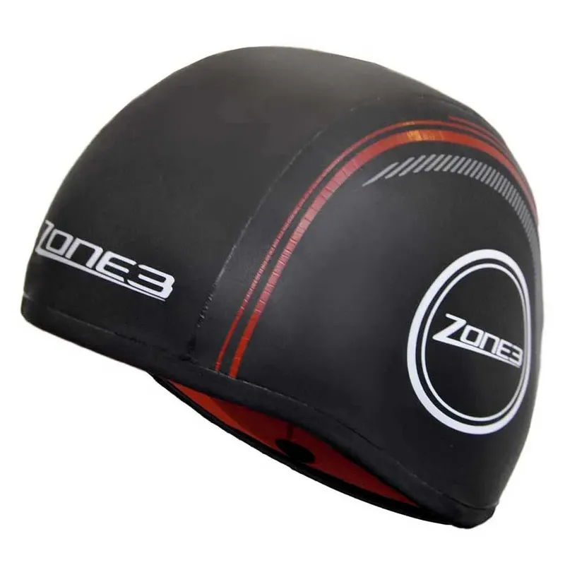 Zone3 Strapless Swimming Cap Black / Red S unisex