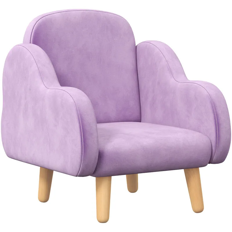 Zonekiz - Kids Armchair Chair Children Mini Sofa Cloud Shape for 1.5-3 Years Purple